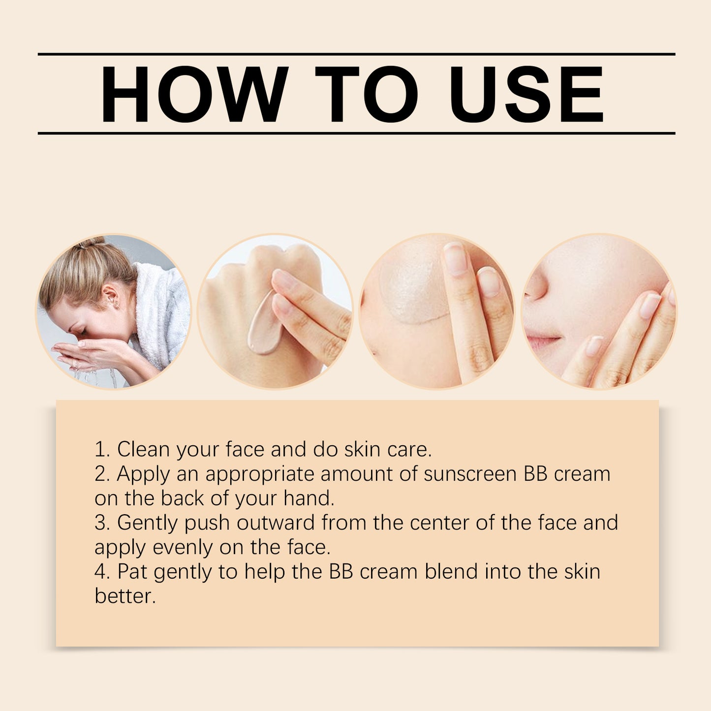 Eelhope Gold Snail Protective Bb Cream, Moisturizing Concealer Skin Tone Natural Color Waterproof, Sweat Resistant And Makeup Free