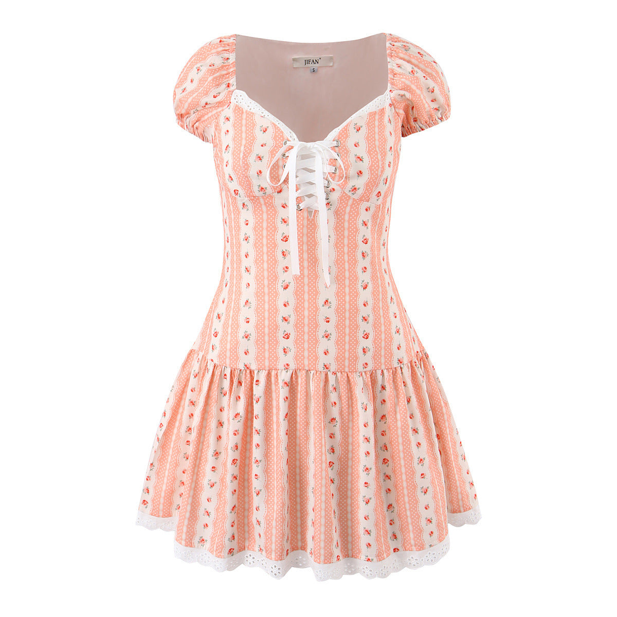 Chic Printed Belted Dress with Fashionable Casual Design for Women