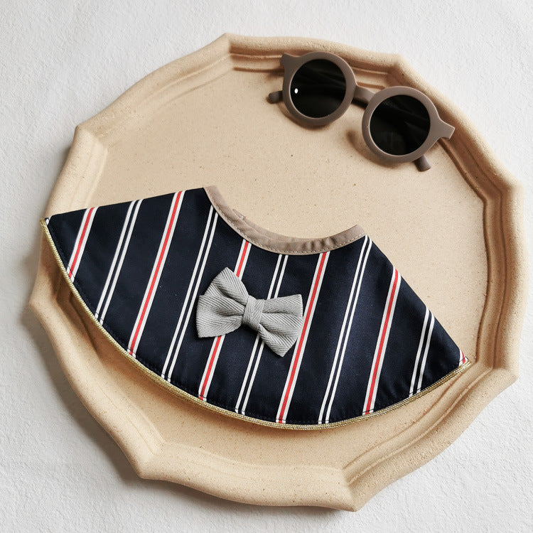 Baby Boy Saliva Towel Baby Bib Cotton Boy Baby Gentleman Bow Tie Fake Collar Waterproof Bib