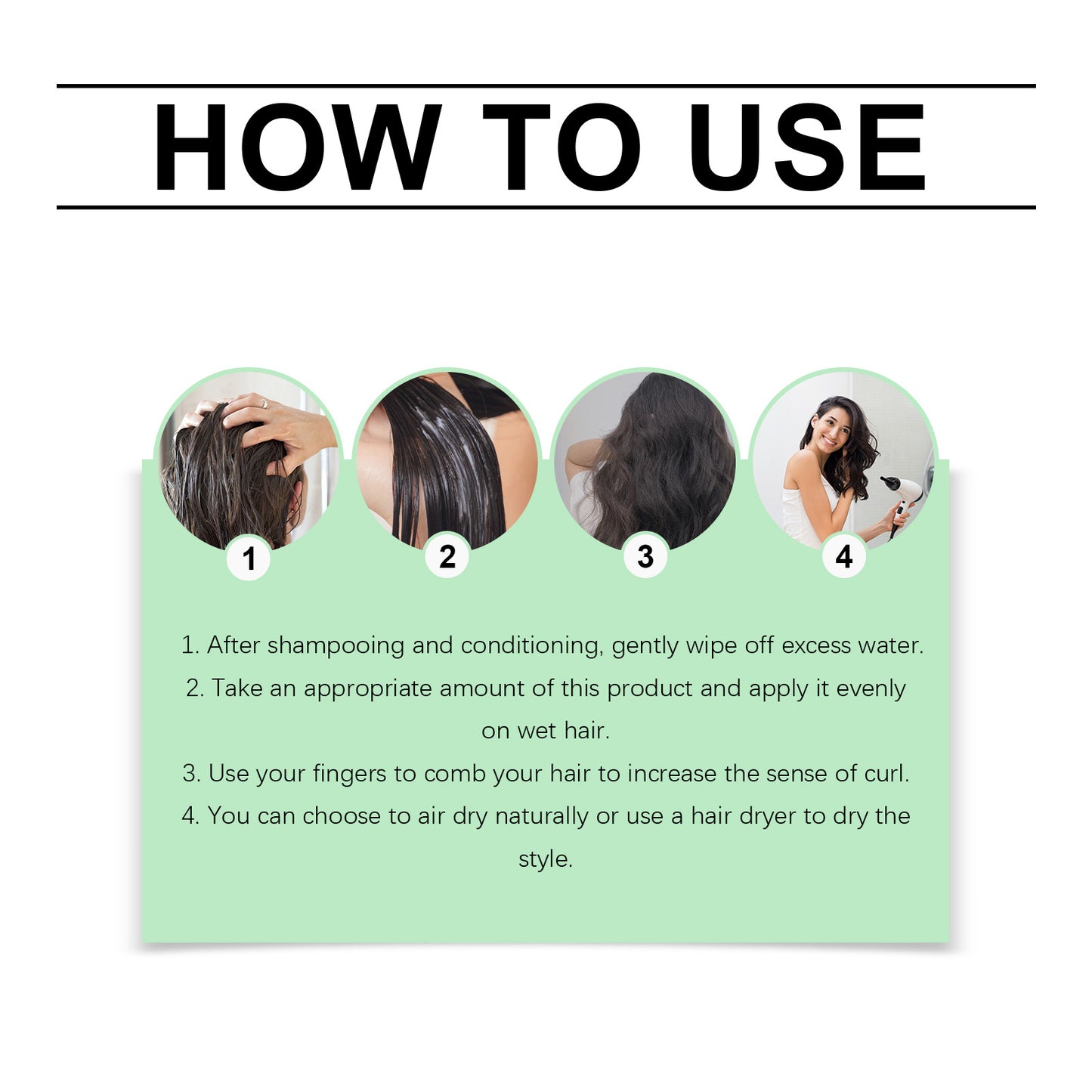 Hoegoa Curly Hair Shaping Cream, Light And Fluffy Cream With Elastic Hair Strands, Creating A Natural And Three-Dimensional Curling Effect