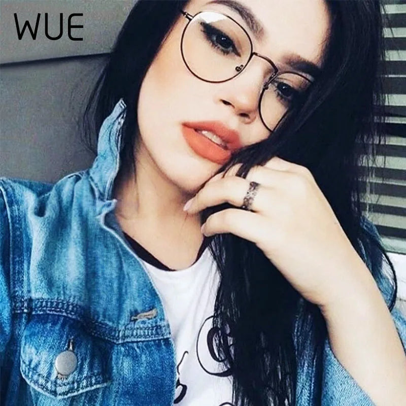 Computer Glasses Anti Blue Ray Glasses Blue Light Blocking Glasses Optical Eye Spectacle UV Blocking Gaming Filter Round Glasses